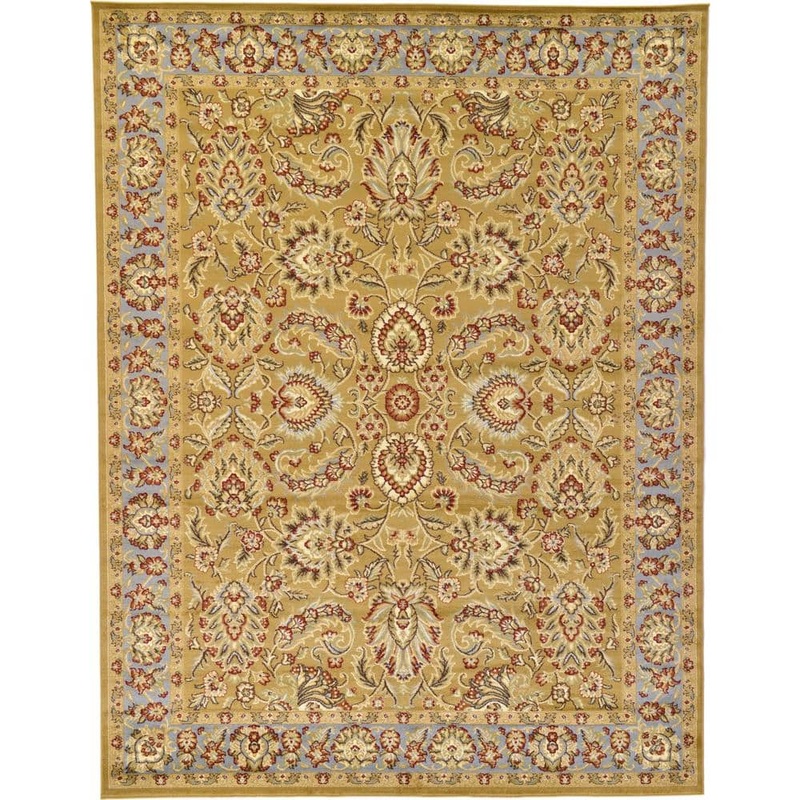 Unique Loom Voyage Asheville Dark Yellow 9′ 0 x 12′ 0 Area Rug 3118210