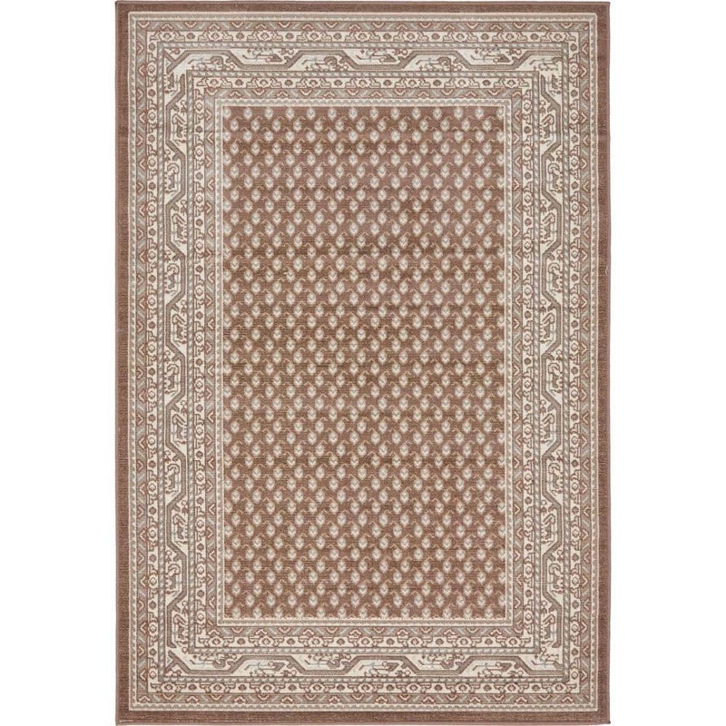 Unique Loom Williamsburg Allover Brown 4′ 0 x 6′ 0 Area Rug 3129595
