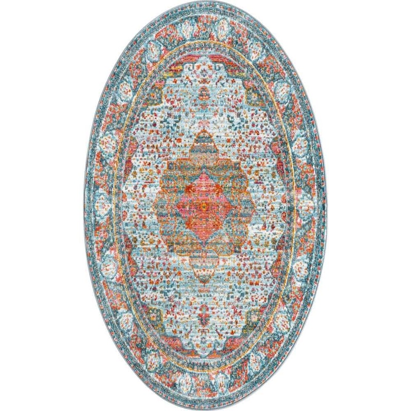 Unique Loom Baracoa Malecon Light Blue 3′ 3 x 5′ 3 Area Rug 3167073