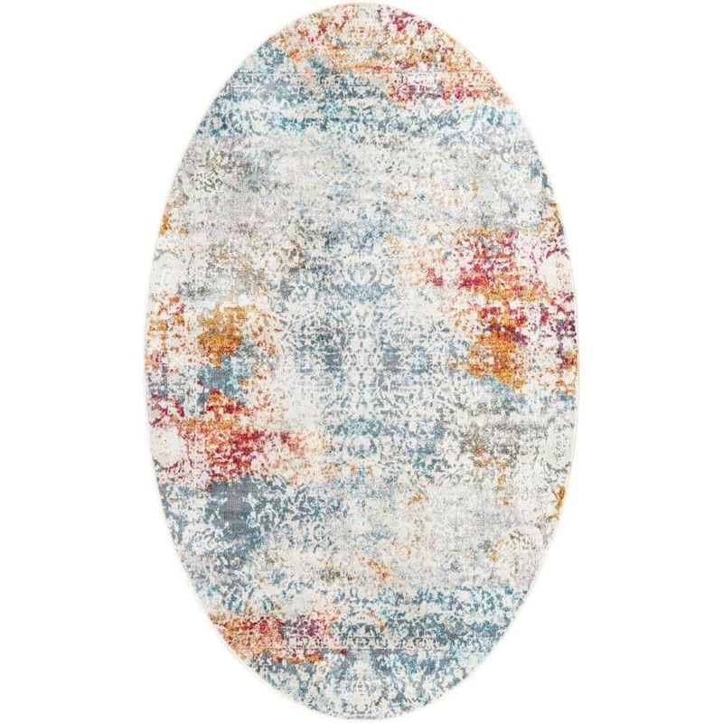 Unique Loom Baracoa Panamericana Cream 5′ 0 x 8′ 0 Area Rug 3153484