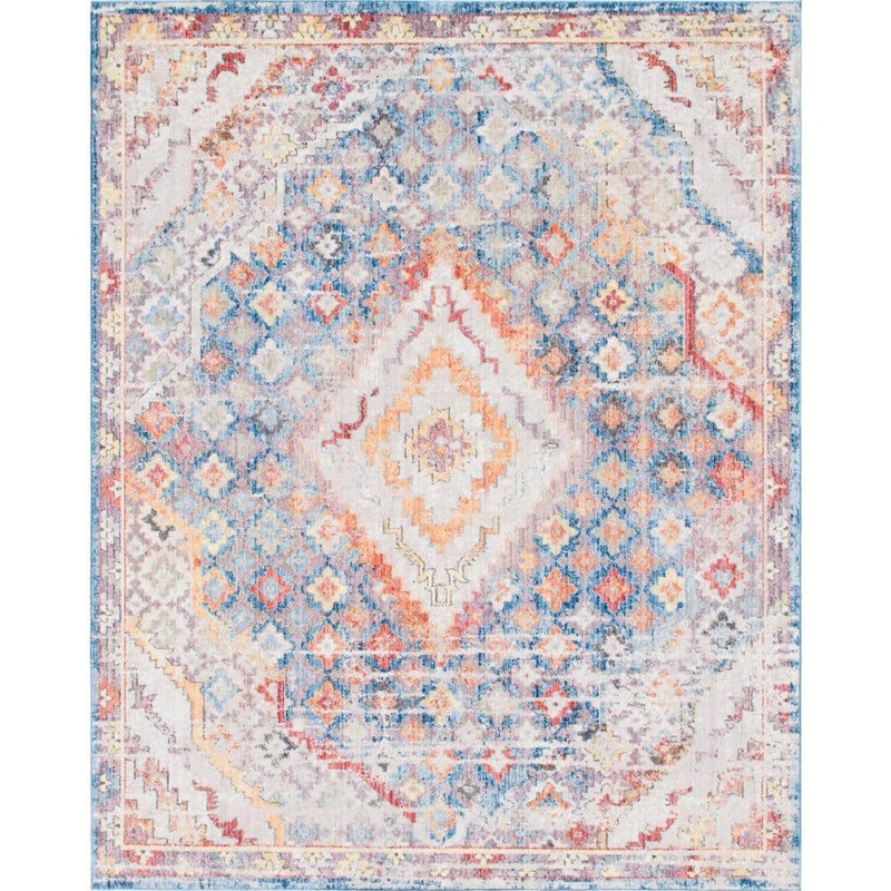 Unique Loom Brighton Dumbo Blue 8 ft. x 10 ft. Area Rug 3143143