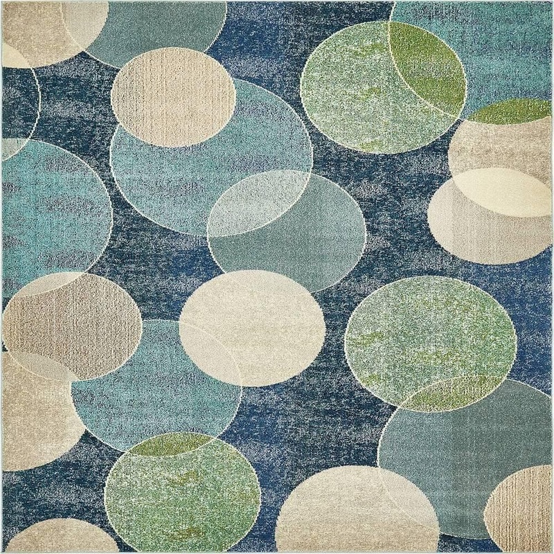 Unique Loom Chromatic Seaside Navy Blue 8′ 0 x 10′ 0 Area Rug 3139832