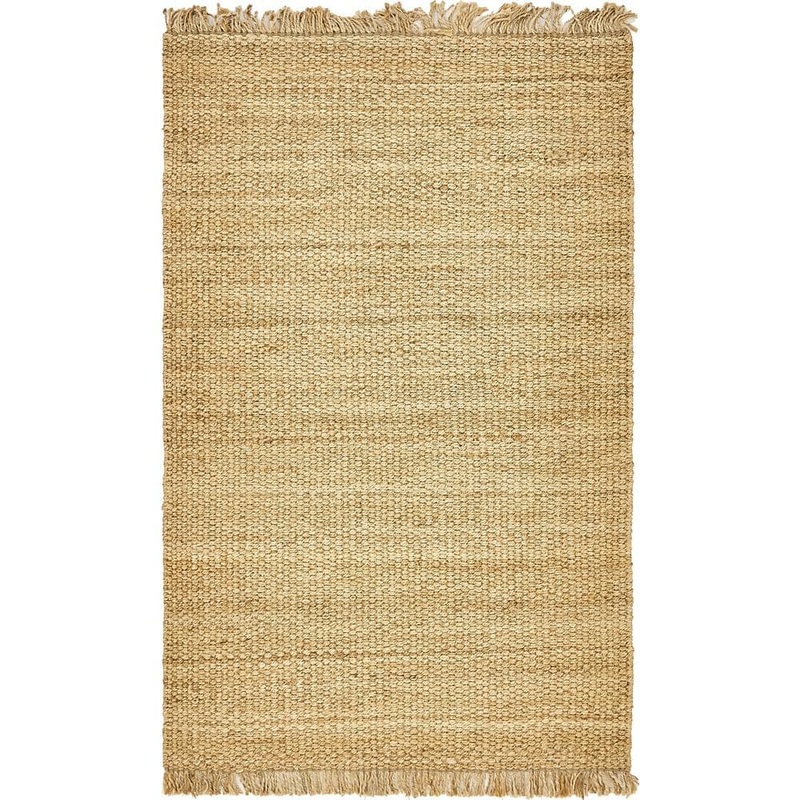 Unique Loom Chunky Jute Natural 5 ft. x 8 ft. Area Rug 3138970