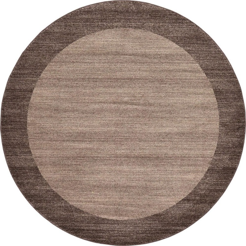 Unique Loom Del Mar Abigail Light Brown 8′ 0 x 8′ 0 Round Rug 3132120