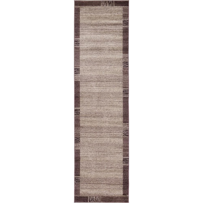 Unique Loom Del Mar Sarah Light Brown 2′ 7 x 10′ 0 Runner Rug 3120477