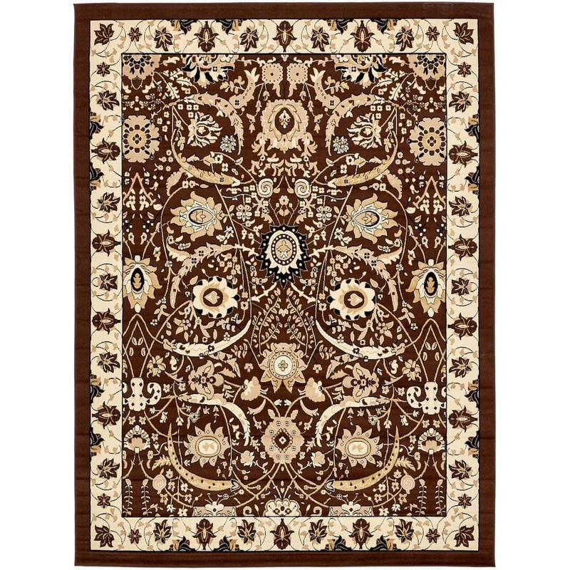 Unique Loom Espahan Cape Cod Brown 9′ 0 x 12′ 0 Area Rug 3137520