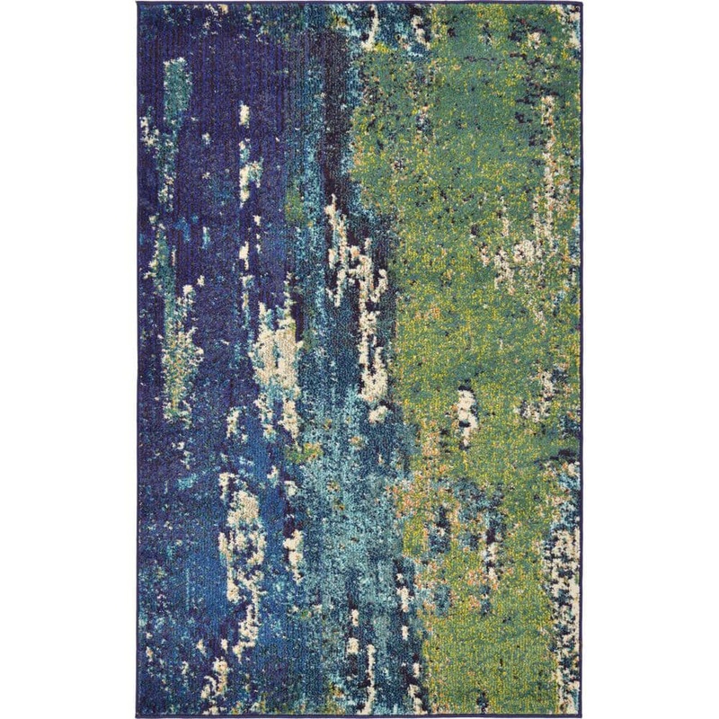 Unique Loom Estrella Maison Navy Blue 3′ 3 x 5′ 3 Area Rug 3125383