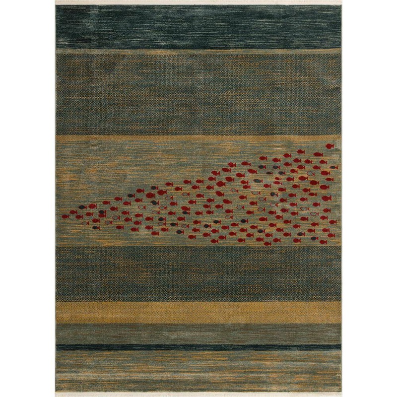 Unique Loom Fars Jordan Light Blue 8′ 0 x 11′ 0 Area Rug 3123293
