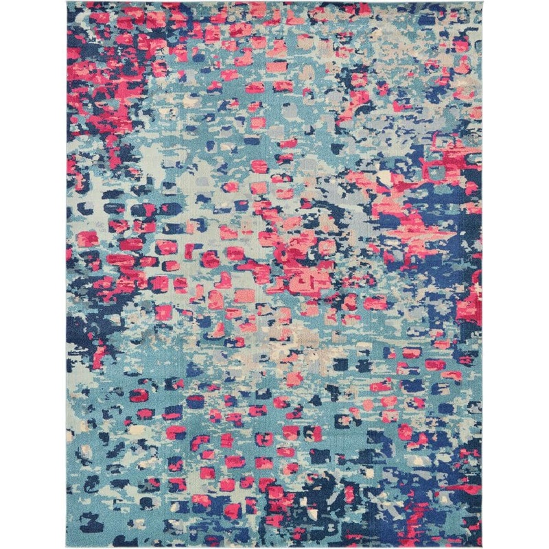 Unique Loom Jardin Ivy Blue 9′ 0 x 12′ 0 Area Rug 3127688