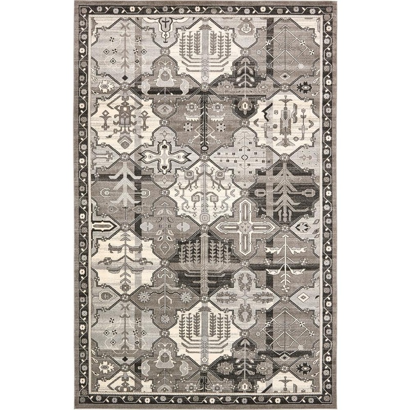 Unique Loom La Jolla Cathedral Gray 10′ 6 x 16′ 5 Area Rug 3129484