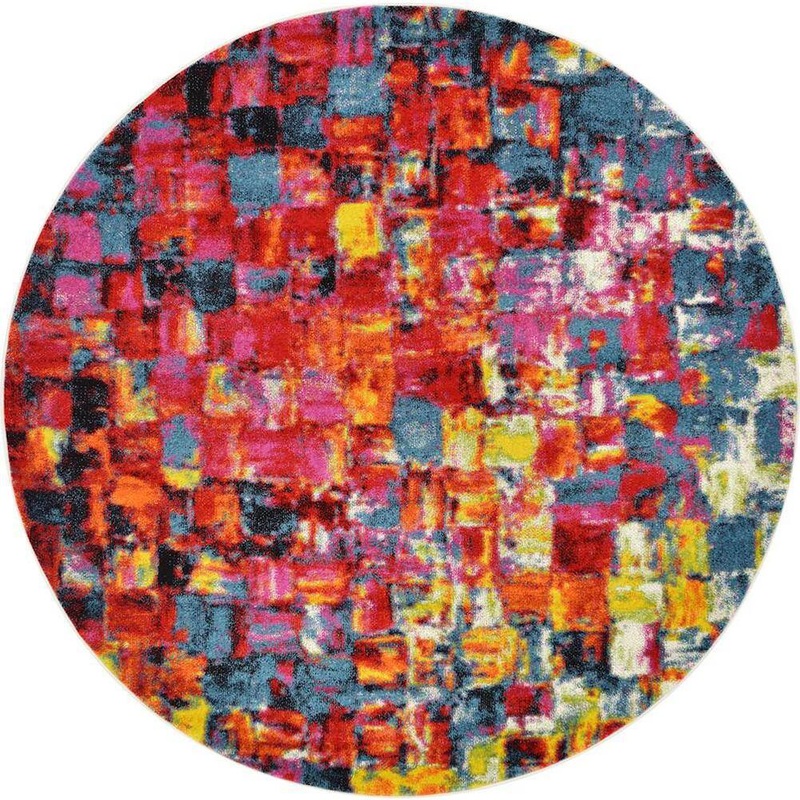 Unique Loom Lyon Athena Multi 8′ 0 x 8′ 0 Round Rug 3127458