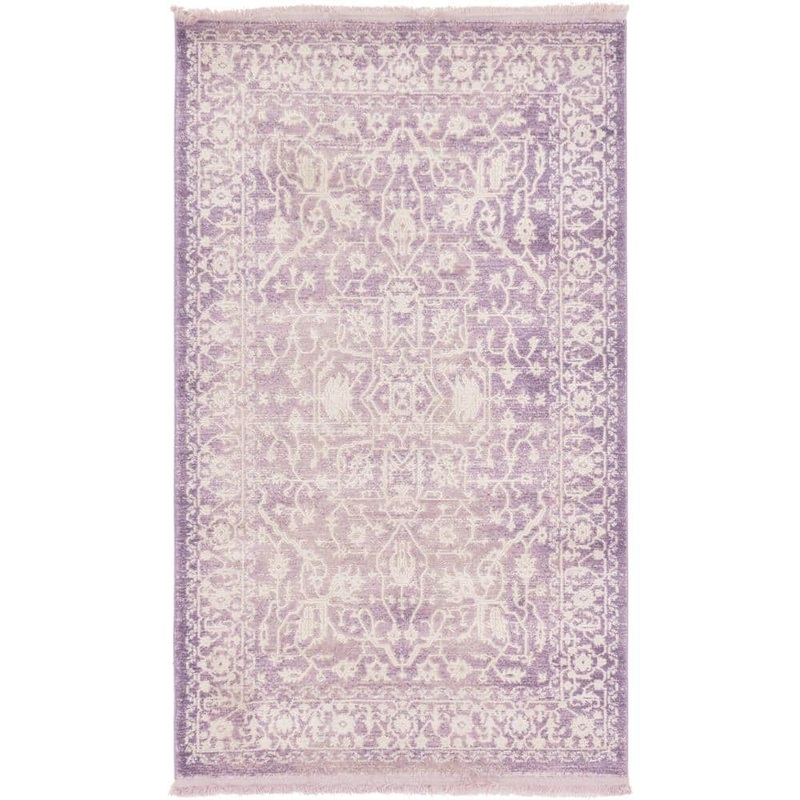 Unique Loom New Classical Olympia Purple 3′ 3 x 5′ 3 Area Rug 3129962