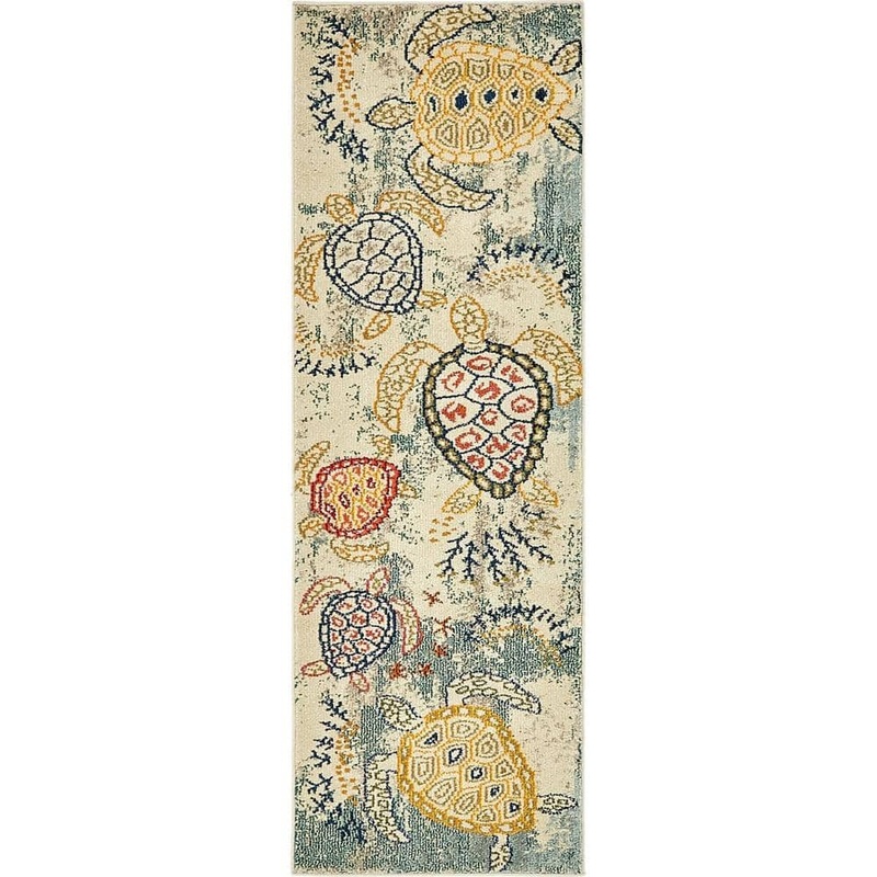 Unique Loom Positano Treasure Beige 2′ 2 x 6′ 7 Runner Rug 3139805
