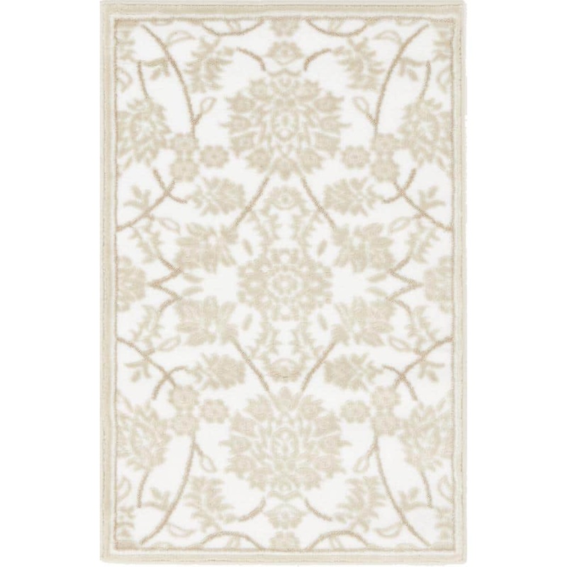 Unique Loom Rushmore Taft Snow White 2′ 0 x 3′ 0 Area Rug 3134734