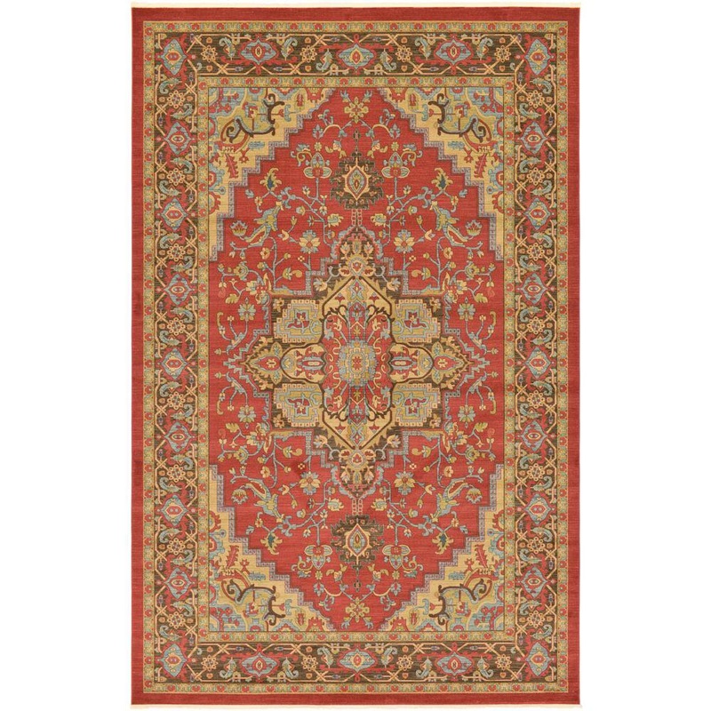 Unique Loom Sahand Ardashir Red 10′ 6 x 16′ 5 Area Rug 3123745