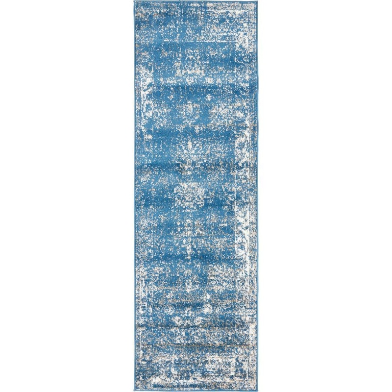 Unique Loom Sofia Casino Blue 2′ 0 x 6′ 7 Runner Rug 3134042