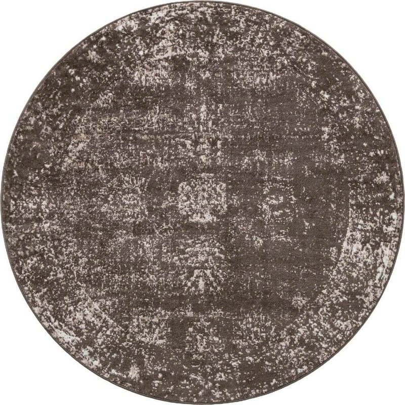 Unique Loom Sofia Casino Brown 5 ft. x 5 ft. Area Rug 3147034