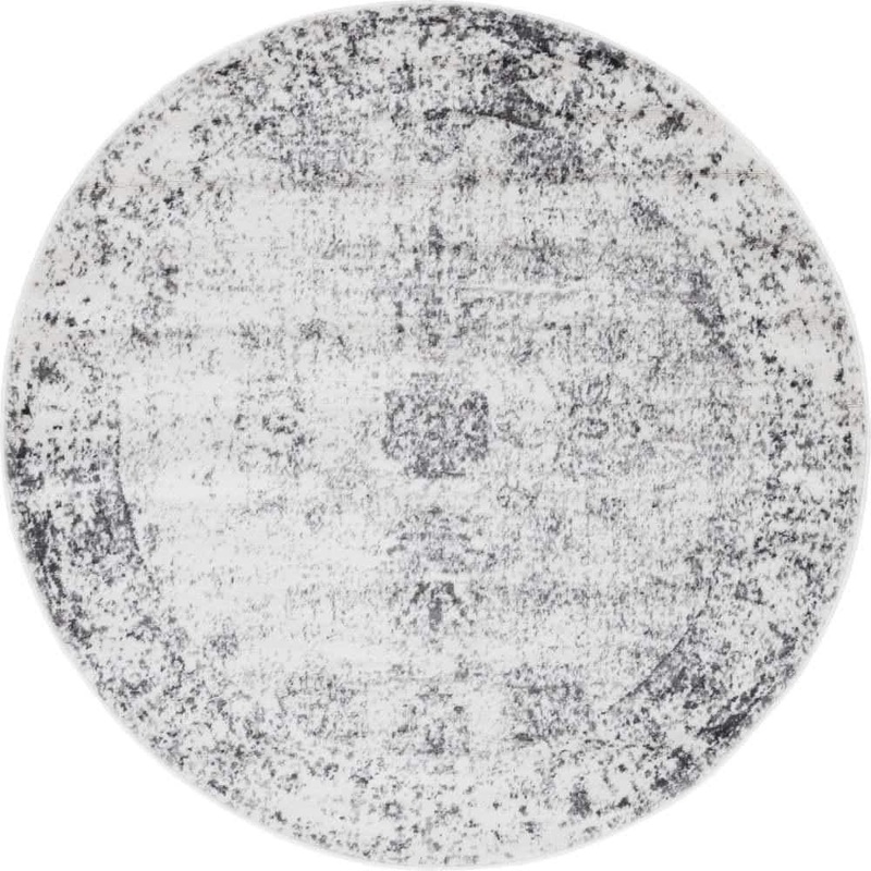 Unique Loom Sofia Casino Gray 5 ft. x 5 ft. Area Rug 3147006