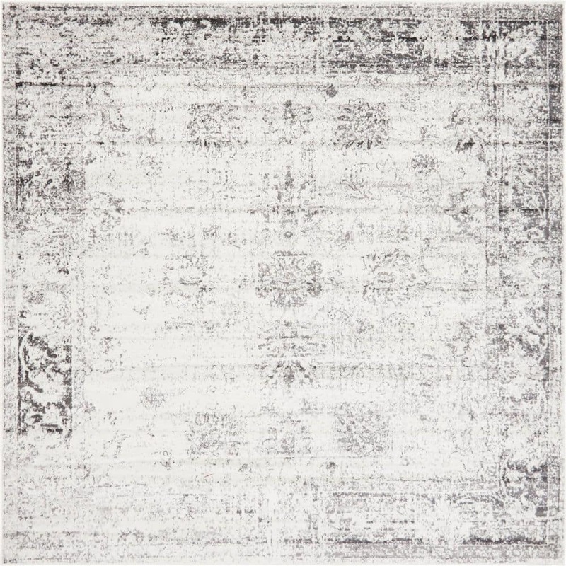 Unique Loom Sofia Casino Gray 8′ 0 x 8′ 0 Square Rug 3141288