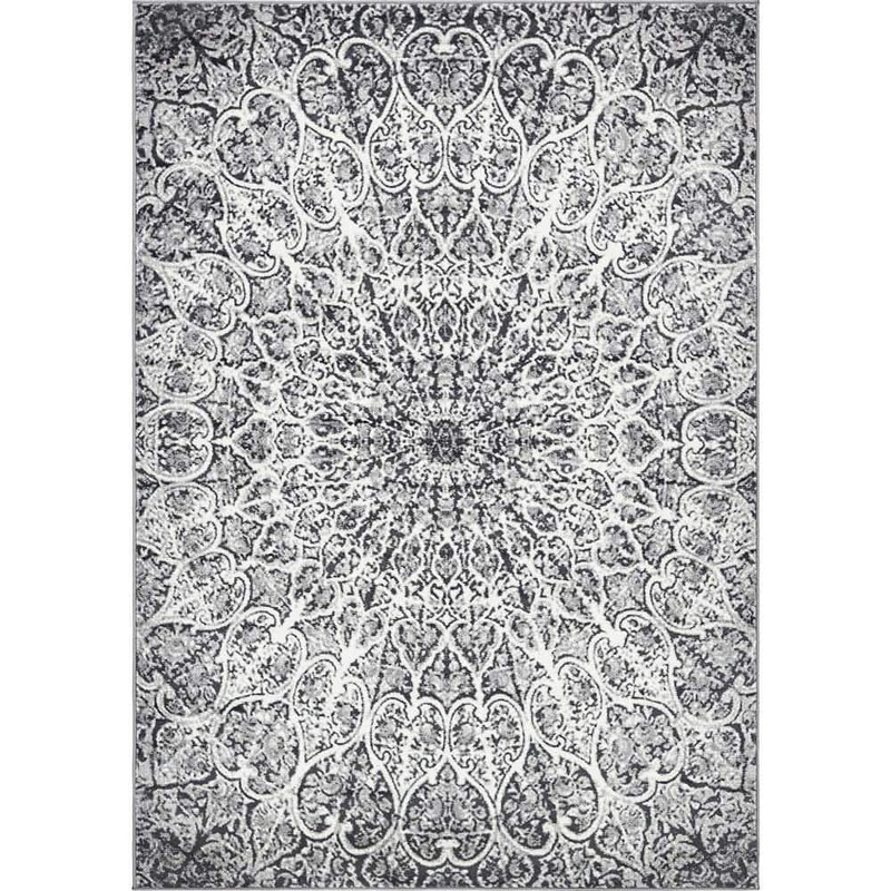 Unique Loom Sofia Grace Dark Gray 4′ 0 x 6′ 0 Area Rug 3137750