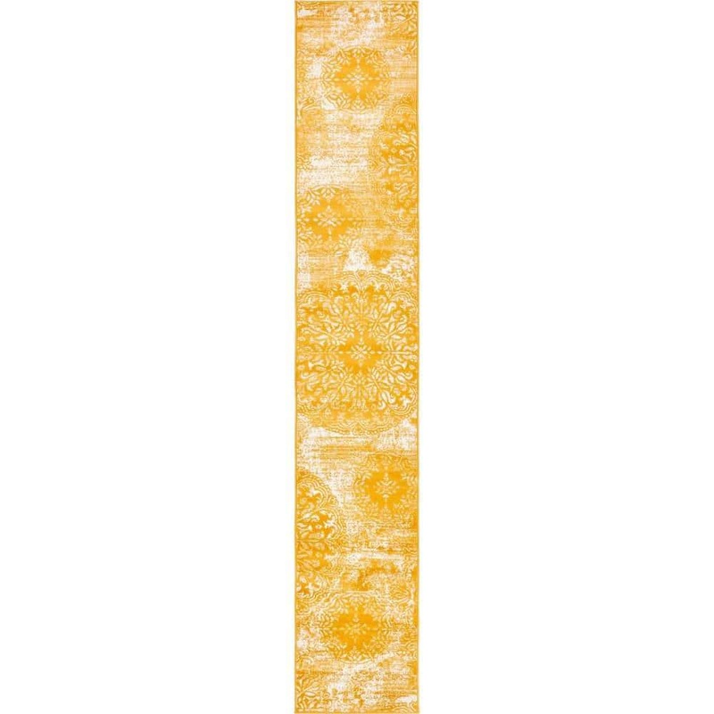 Unique Loom Sofia Grand Yellow 2′ 0 x 13′ 0 Runner Rug 3138714