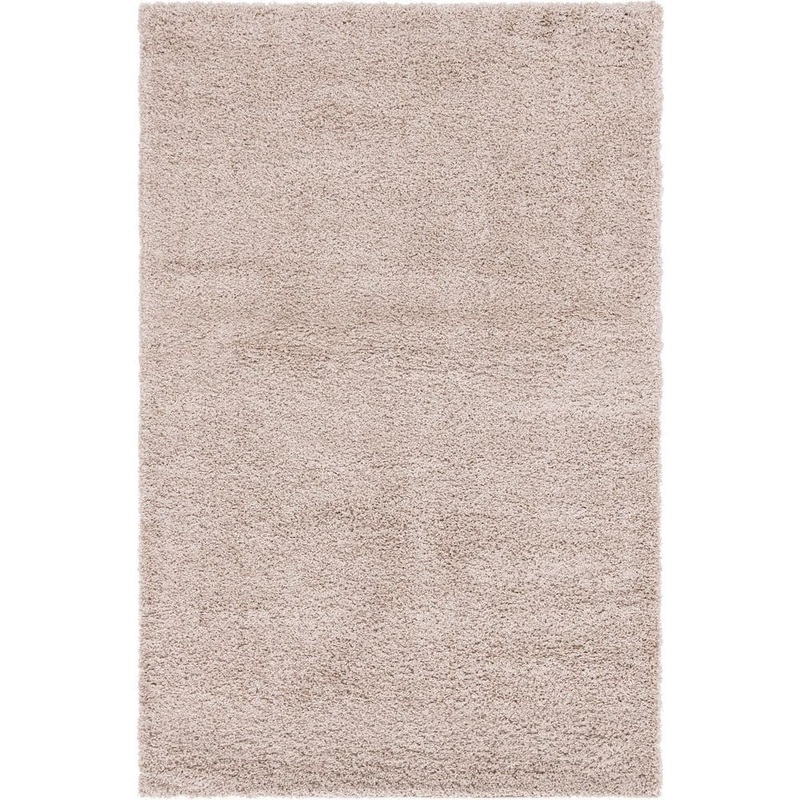 Unique Loom Solid Shag Taupe 6 ft. x 9 ft. Area Rug 3126240