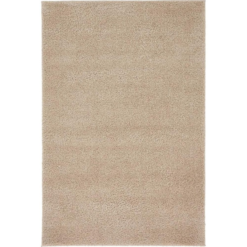 Unique Loom Studio Solid Shag Taupe 4′ 0 x 6′ 0 Area Rug 3132684