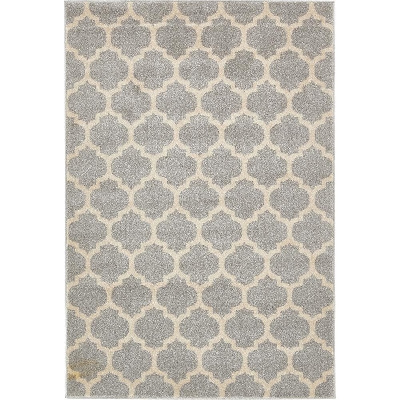 Unique Loom Trellis Philadelphia Light Gray/Beige 4′ 0 x 6′ 0 Area Rug 3128597