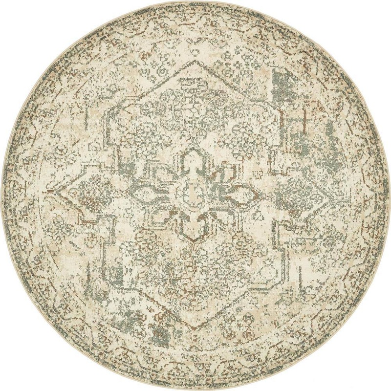 Unique Loom Tuareg Sandstorm Ivory 8′ 0 x 8′ 0 Round Rug 3138799