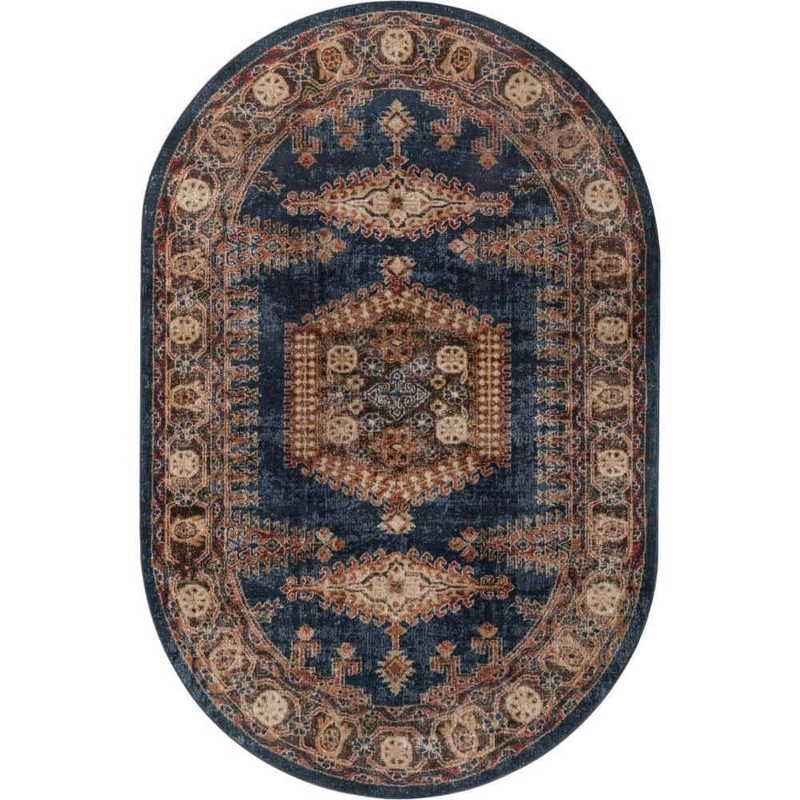 Unique Loom Utopia Larissa Blue 5′ 3 x 8′ 0 Area Rug 3193275