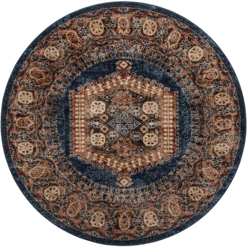 Unique Loom Utopia Larissa Blue 6′ 1 x 6′ 1 Area Rug 3193276