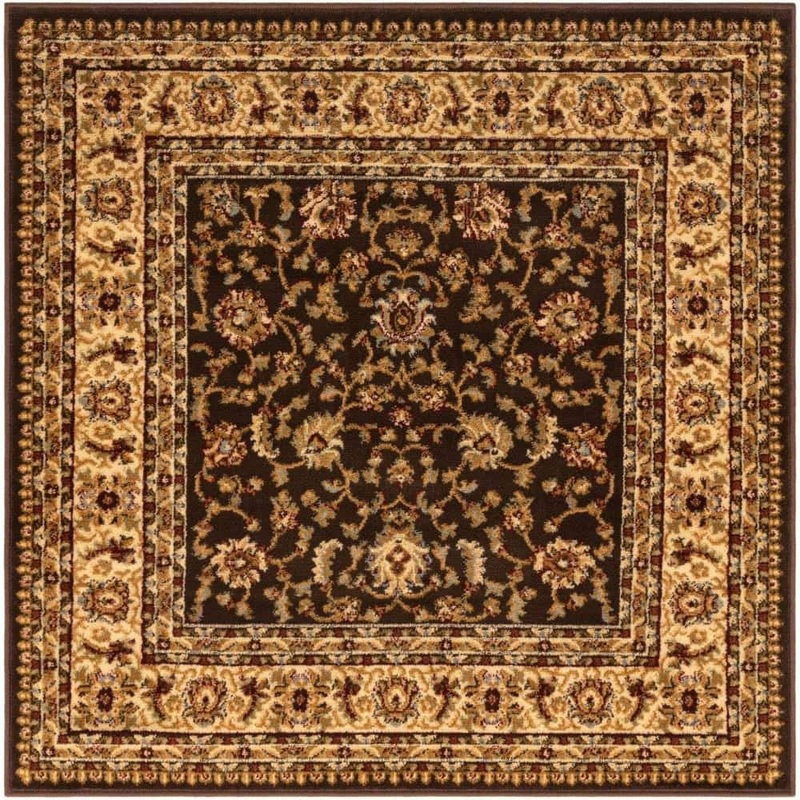 Unique Loom Voyage St. Louis Brown 4′ 0 x 4′ 0 Square Rug 3123696