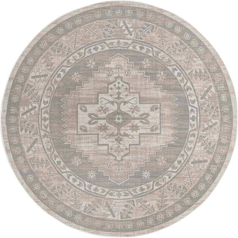 Unique Loom Whitney Geneva Mink 7 ft. 1 in. x 7 ft. 1 in. Area Rug 3154977