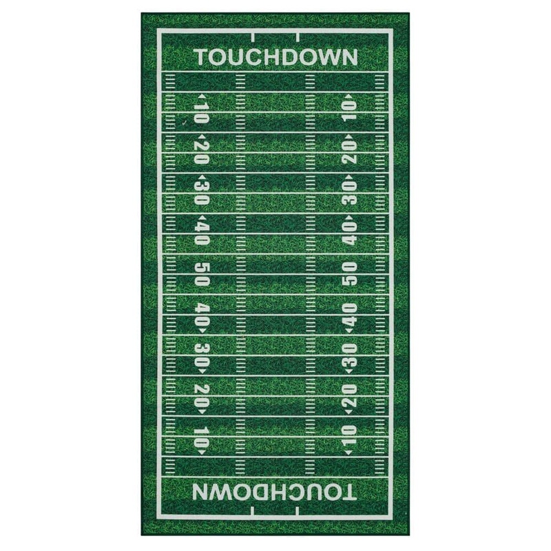 TrafficMaster Tailgate Green Football 4 ft. x 8 ft. Novelty Area Rug 933432