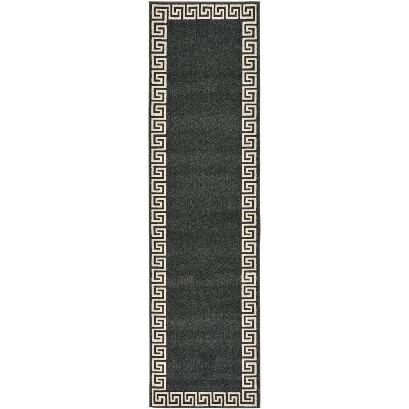 Unique Loom Athens Modern Charcoal 2′ 7 x 10′ 0 Runner Rug 3125002