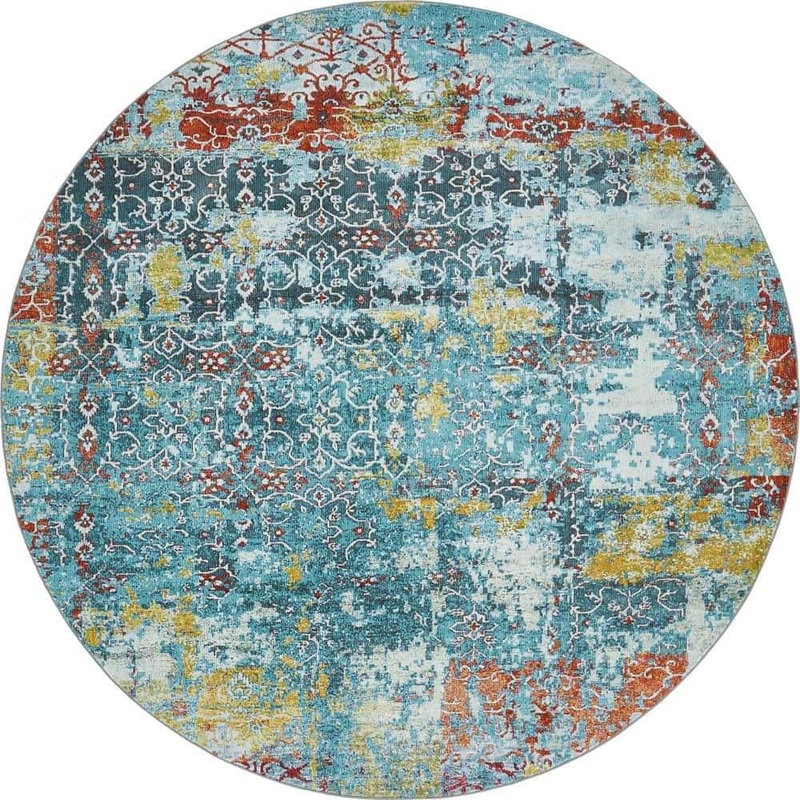 Unique Loom Baracoa Alamar Blue 8′ 4 x 8′ 4 Area Rug 3140211