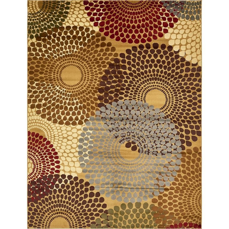 Unique Loom Barista Beige 9 ft. x 12 ft. Area Rug 3137893
