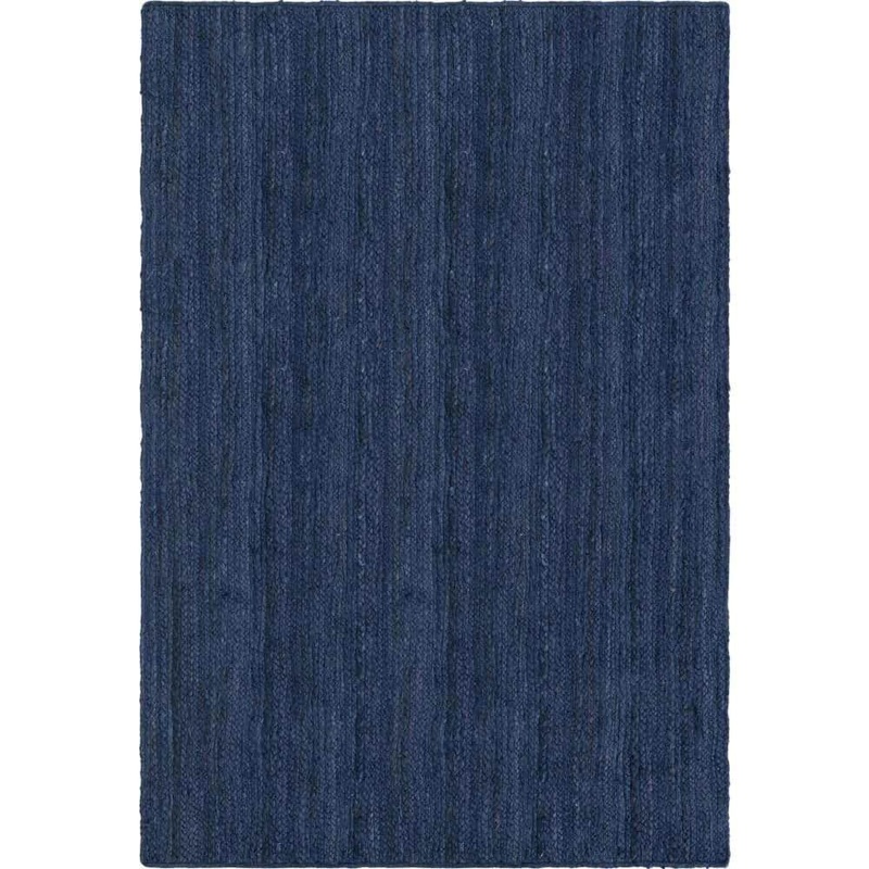 Unique Loom Braided Jute Dhaka Navy Blue 4′ 1 x 6′ 1 Area Rug 3153089