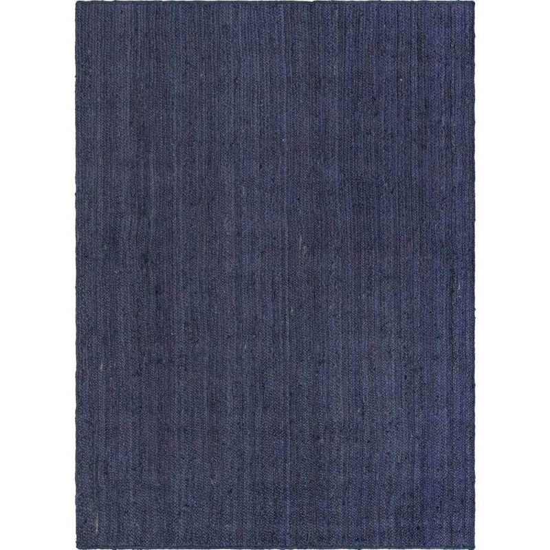 Unique Loom Braided Jute Dhaka Navy Blue 7′ 1 x 10′ 0 Area Rug 3153087