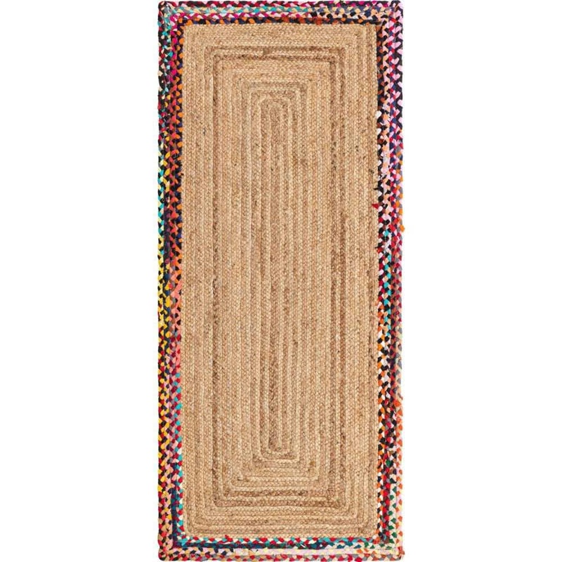 Unique Loom Braided Jute Manipur Natural 2 ft. 7 in. x 6 ft. 1 in. Area Rug 3142953