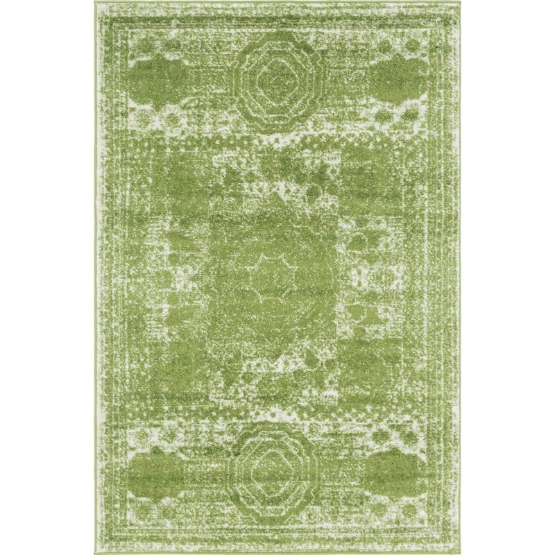 Unique Loom Bromley Wells Green 4 ft. x 6 ft. Area Rug 3144315