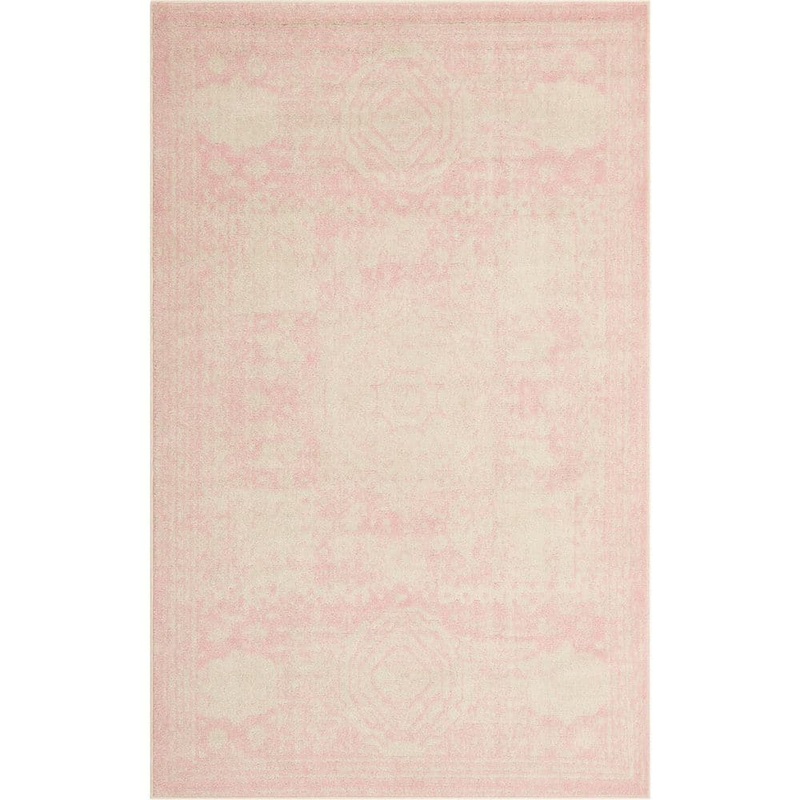 Unique Loom Bromley Wells Pink 5 ft. x 8 ft. Area Rug 3144304