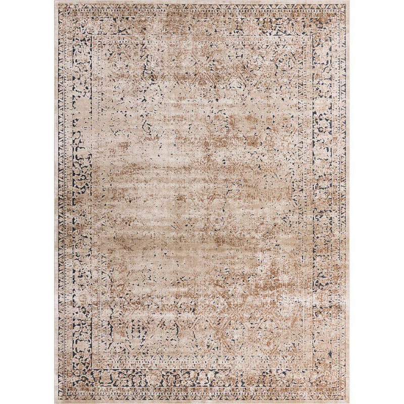 Unique Loom Chateau Collection Area Rug – Jefferson (9 ft.  x 12 ft. Rectangle Beige/Light Brown) 3135981