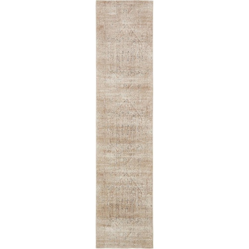 Unique Loom Chateau Collection Area Rug – Quincy (3 ft. 1 in. x 13 ft. 1 in. Runner Beige/Brown) 3136041