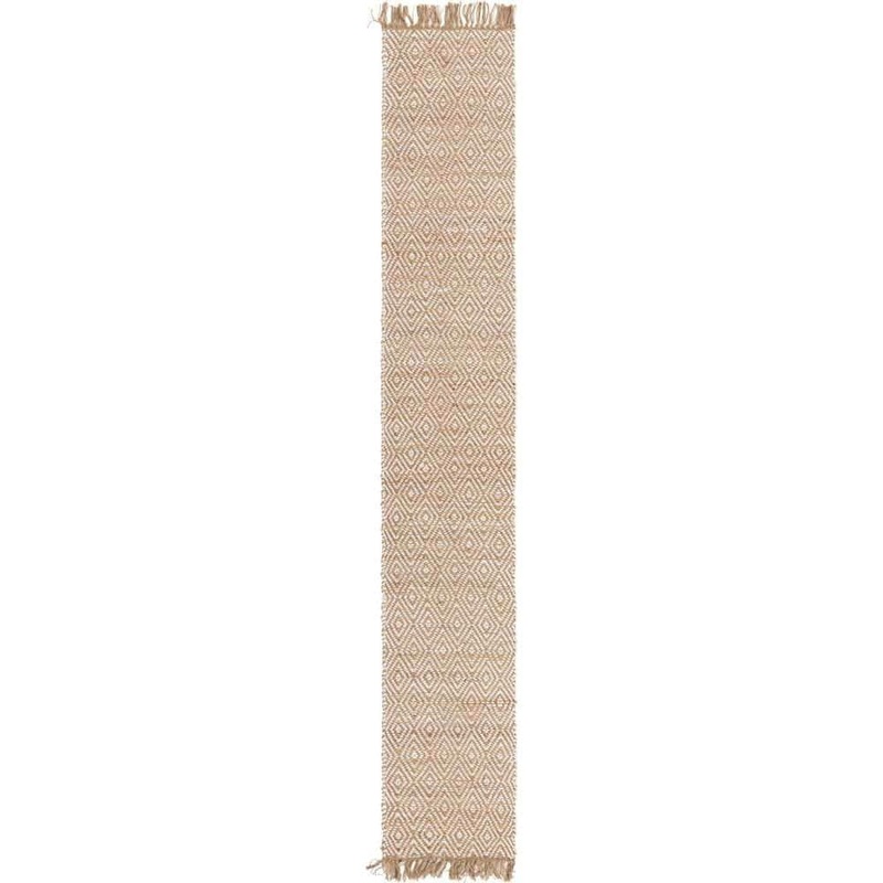 Unique Loom Chunky Jute Assam Natural 2′ 2 x 12′ 0 Area Rug 3153141