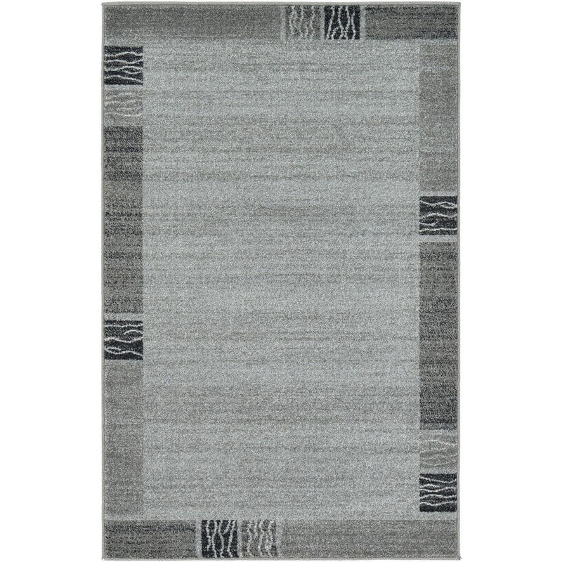 Unique Loom Del Mar Sarah Light Gray 3′ 3 x 5′ 3 Area Rug 3120679