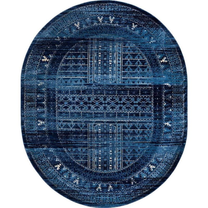 Unique Loom District Sequoia Blue 7′ 11 x 10′ 0 Area Rug 3154211