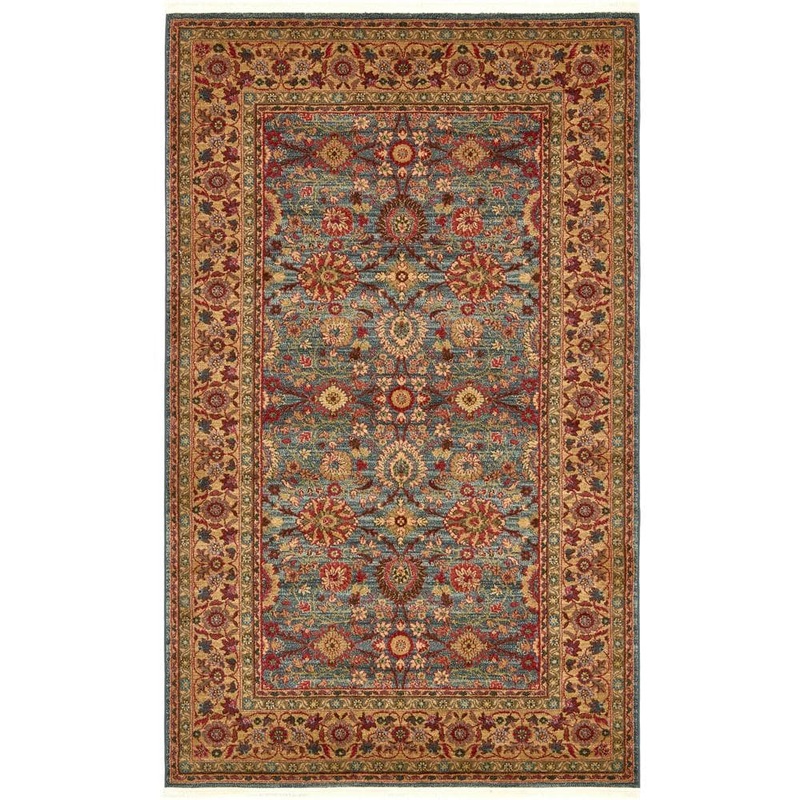 Unique Loom Edinburgh Monroe Blue 5′ 0 x 8′ 0 Area Rug 3129418