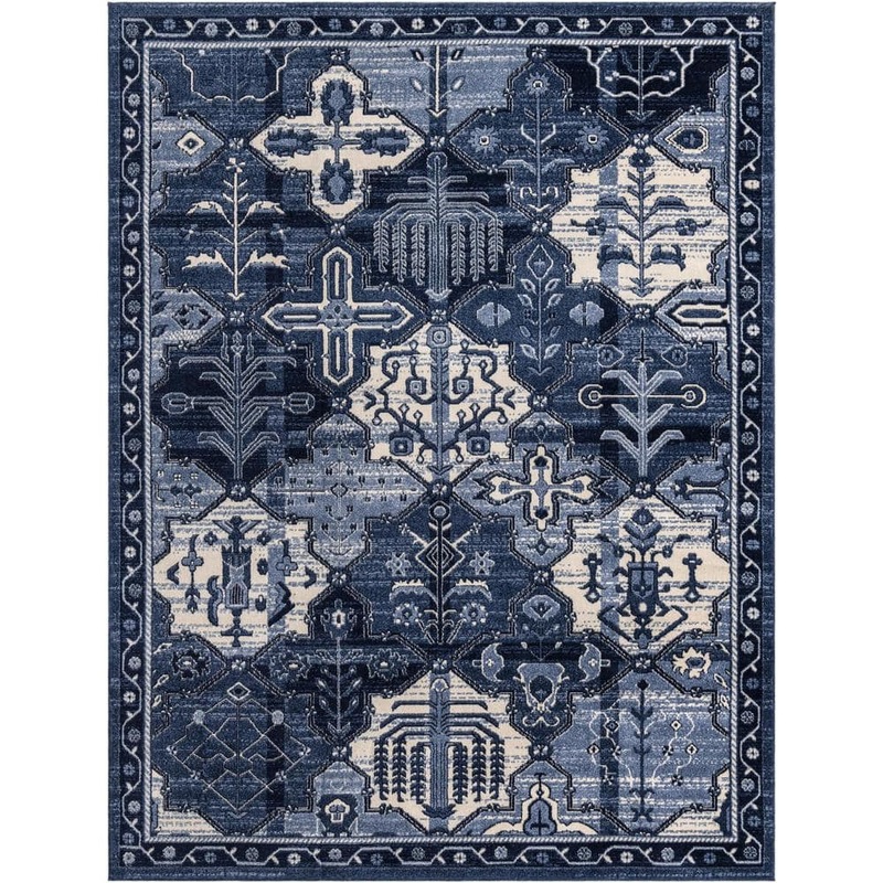 Unique Loom La Jolla Cathedral Blue 9′ 0 x 12′ 0 Area Rug 3119745