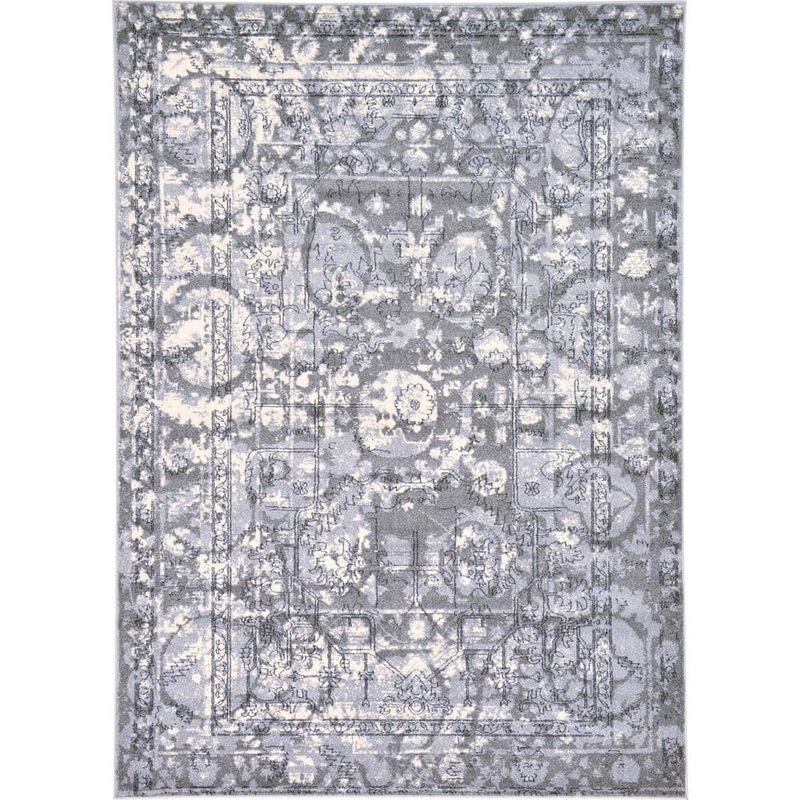 Unique Loom La Jolla Vintage Gray 7′ 0 x 10′ 0 Area Rug 3119797